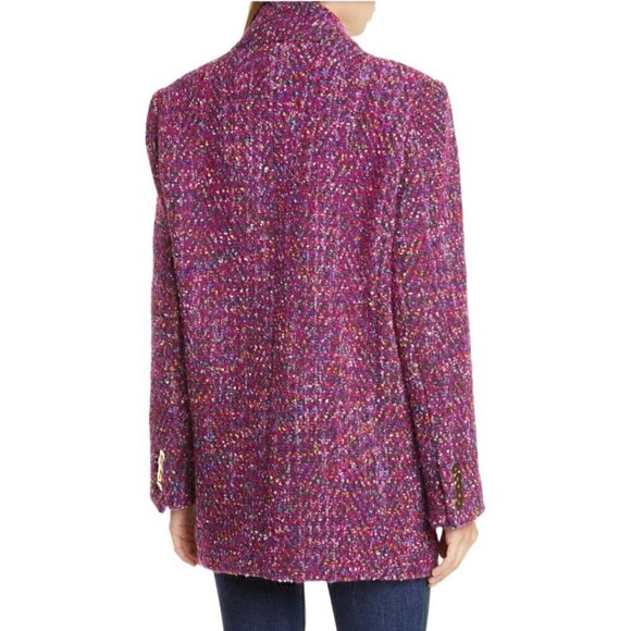 New Veronica Beard Crispin Metallic Tweed Oversized Blazer Coat 8 Contemporary - Picture 4 of 15